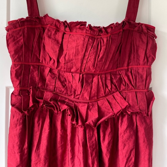 Brock Collection Palmira Ruched Crinkle-satin Midi Dress Size 10 - Picture 4 of 13